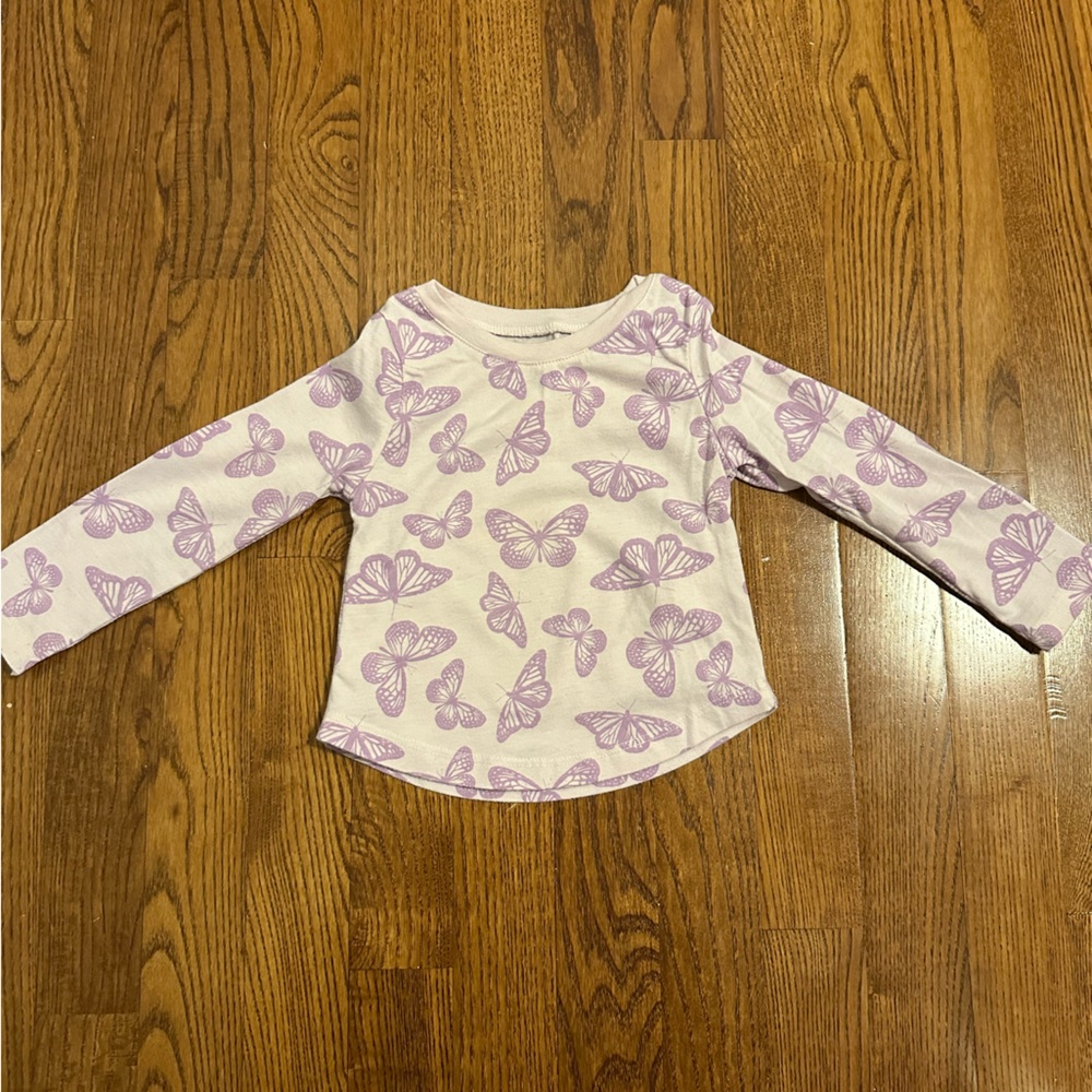Falls Creek purple long sleeve butterfly shirt 18m baby girl